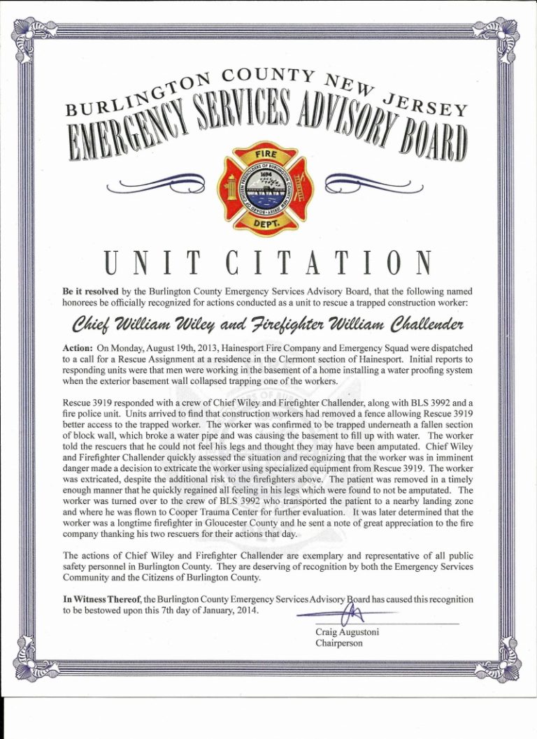 Unit Citation Award